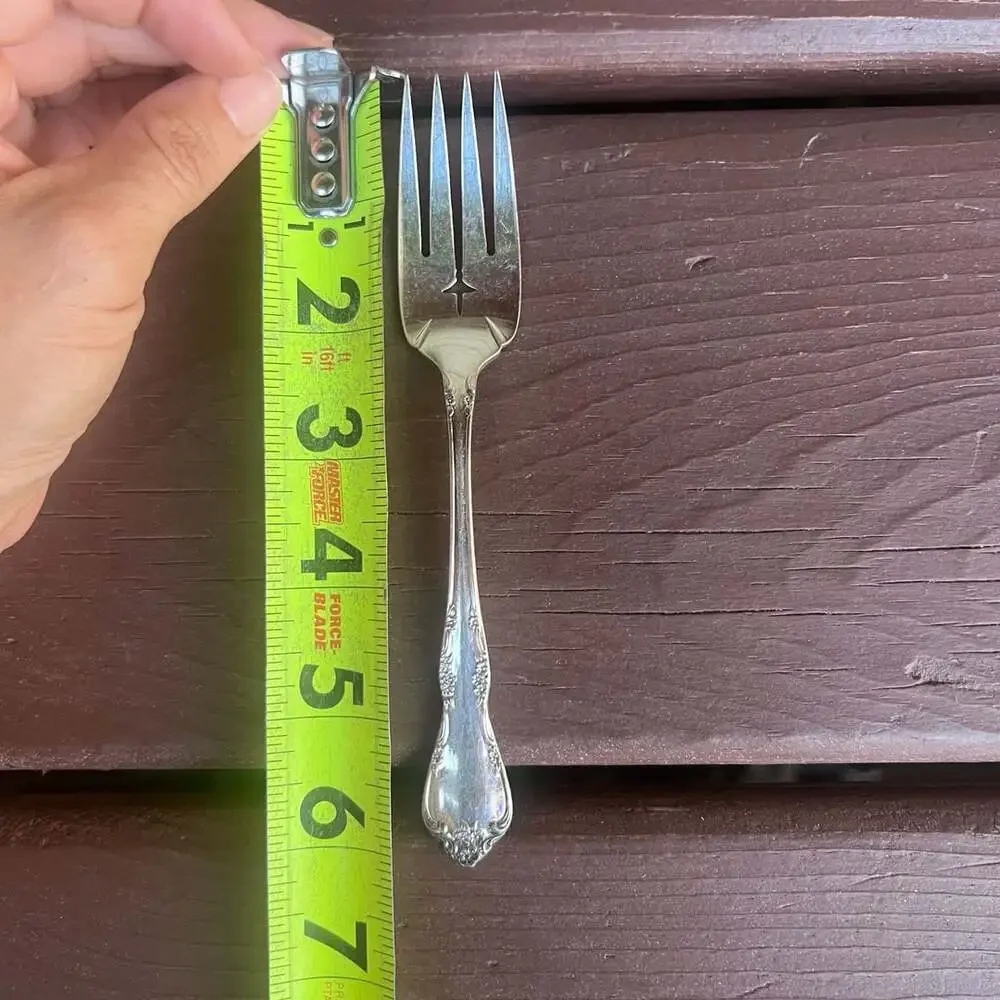 3 Vintage Oneida Community Silverplate AFFECTION Pierced 6” Forks 1960